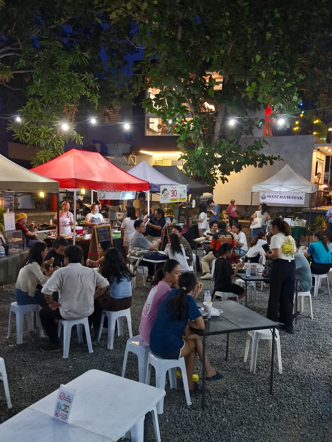 Night market ambiance