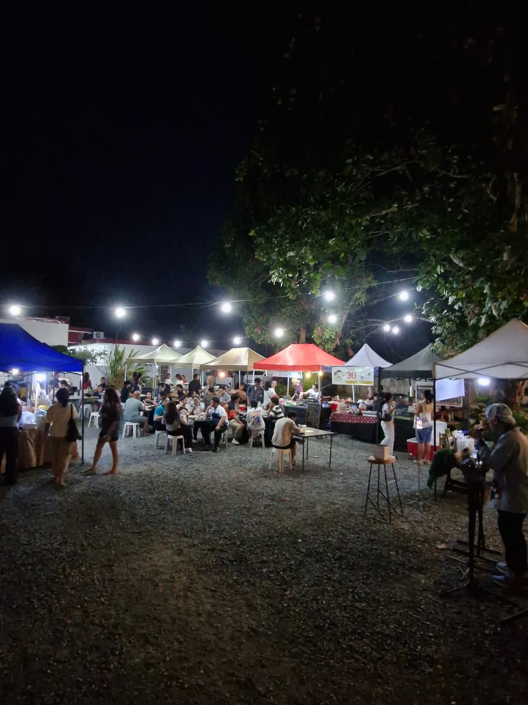 Night market atmosphere at Elbi Community Market